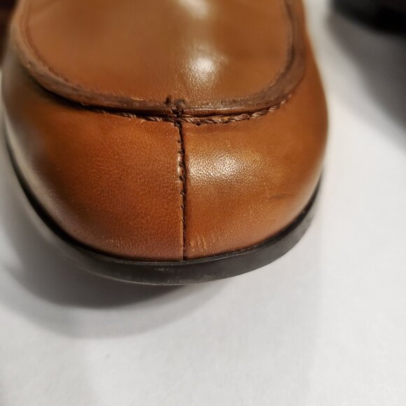 Gucci Leather Web Accent Penny Loafers - Picture 16 of 16